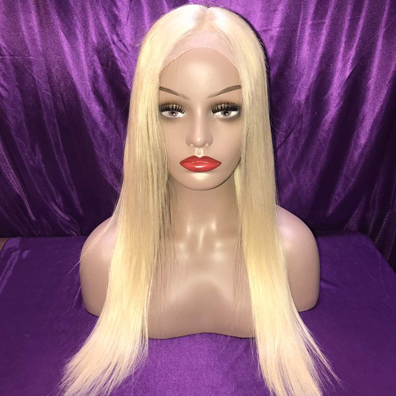 Mink Platinum Blonde 613 Full Lace Straight Wig